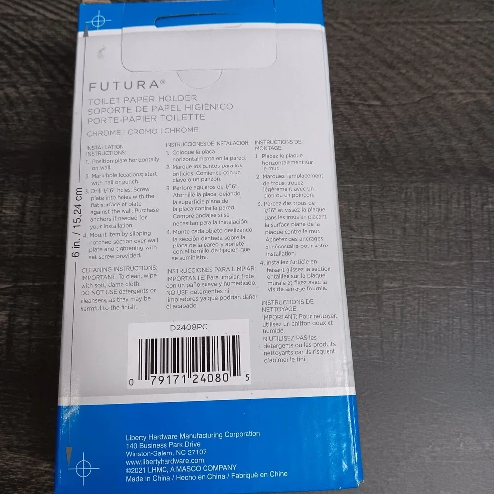 Franklin Brass Futura Toilet Paper Holder Chrome 6‎ in New In Box Wall Mount #1